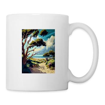 Carpinteria préserver Vintage voyage affiche WPA Art - Mug blanc - blanc - Droite