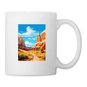 Escalante grand Utah Vintage voyage affiche WPA Art - Mug blanc - blanc - Droite