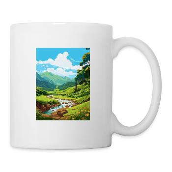 Waimea Valley Hawaï Vintage voyage affiche WPA Art - Mug blanc - blanc - Droite