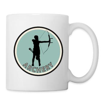 Bogenschießen Bogenschütze - Tasse - Weiß - Rechts
