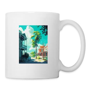 Key West Florida Vintage Travel Poster Souvenir - Mug - white - Right