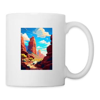 Red Rock Arizona Vintage voyage affiche Souvenir - Mug blanc - blanc - Droite
