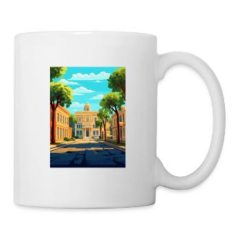 Savannah Georgia Vintage Reiseposter Souvenir - Tasse - Weiß - Rechts