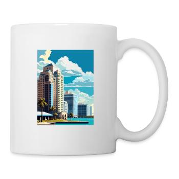 Sarasota Florida Vintage Reiseposter Souvenir - Tasse - Weiß - Rechts