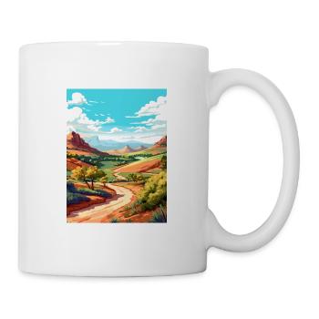 Mount Scott Texas Vintage Reiseposter Souvenir - Tasse - Weiß - Rechts