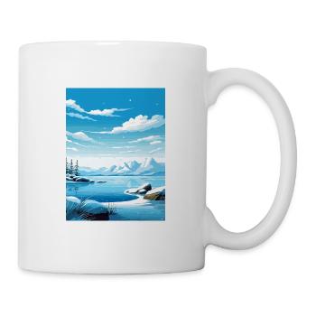 Nordpol Alaska Vintage Reiseposter Souvenir - Tasse - Weiß - Rechts