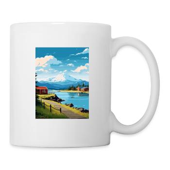 Petersburg Alaska Vintage voyage affiche Souvenir - Mug blanc - blanc - Droite