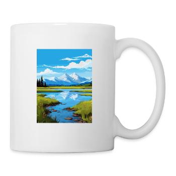 Lac Clark Alaska Vintage voyage affiche Souvenir - Mug blanc - blanc - Droite