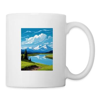 Twin Lakes Alaska Vintage Reiseposter Souvenir - Tasse - Weiß - Rechts