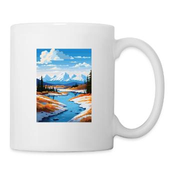 Twin Lakes Alaska Vintage voyage affiche Souvenir - Mug blanc - blanc - Droite
