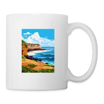 Laie Point Hawaï Vintage voyage affiche Souvenir - Mug blanc - blanc - Droite