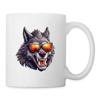 Werwolf / Vollmond / Wesen / Verwandlung / Fluch - Tasse - Weiß - Rechts
