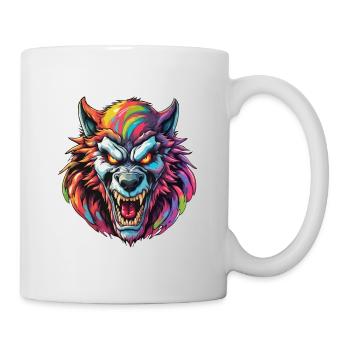 Werwolf / Vollmond / Wesen / Verwandlung / Fluch - Tasse - Weiß - Rechts