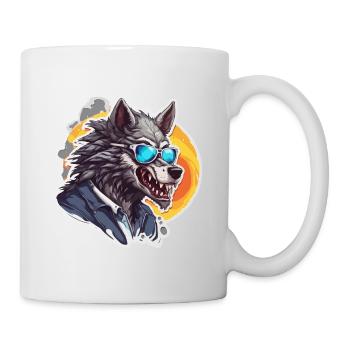 Werwolf / Vollmond / Wesen / Verwandlung / Fluch - Tasse - Weiß - Rechts