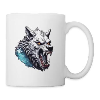 Werwolf / Vollmond / Wesen / Verwandlung / Fluch - Tasse - Weiß - Rechts