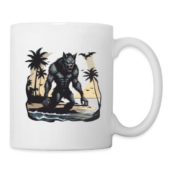 Werwolf / Vollmond / Wesen / Verwandlung / Fluch - Tasse - Weiß - Rechts