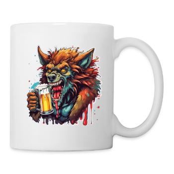 Werwolf / Vollmond / Wesen / Verwandlung / Fluch - Tasse - Weiß - Rechts