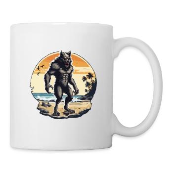 Werwolf / Vollmond / Wesen / Verwandlung / Fluch - Tasse - Weiß - Rechts