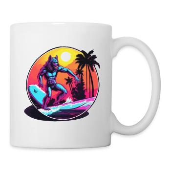 Werwolf / Vollmond / Wesen / Verwandlung / Fluch - Tasse - Weiß - Rechts