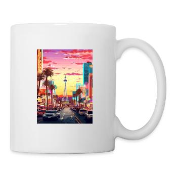 Las Vegas Nevada Vintage voyage affiche Souvenir - Mug blanc - blanc - Droite