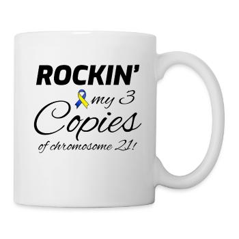 Sensibilisation au syndrome de Down Rockin' Chromosome 21 - Mug blanc - blanc - Droite
