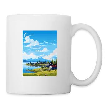 Wasilla Alaska Vintage voyage affiche WPA Souvenir - Mug blanc - blanc - Droite