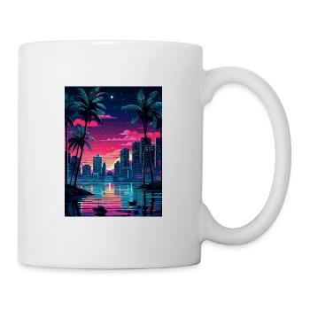 Miami Florida Vintage Reiseposter WPA Souvenir - Tasse - Weiß - Rechts
