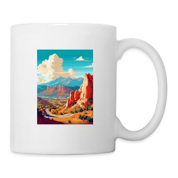 Colorado Springs Vintage Reiseposter Souvenir - Tasse - Weiß - Rechts
