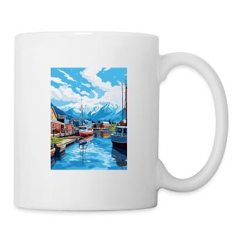 Valdez Alaska Vintage Voyage Poster WPA Souvenir - Mug blanc - blanc - Droite