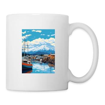 Cordova Alaska Vintage voyage affiche WPA Souvenir - Mug blanc - blanc - Droite