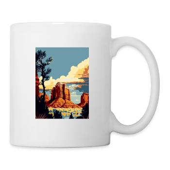 Sedona Arizona Vintage Travel Poster WPA Souvenir - Mug - white - Right