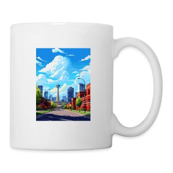 Calgary, Canada, Affiche de voyage vintage, WPA, Souvenir - Mug blanc - blanc - Droite