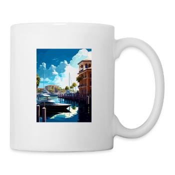 Naples Florida Vintage Travel Poster WPA Souvenir - Mug - white - Right