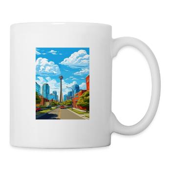Calgary Kanada Vintage Reiseposter WPA Souvenir - Tasse - Weiß - Rechts