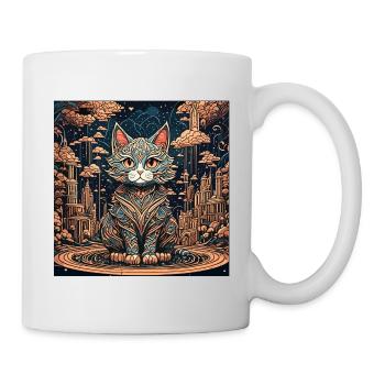 Cat / Animal / Pet / Kitty / Meow / Fur - Mug - white - Right