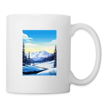Girdwood Alaska Vintage voyage affiche WPA Souvenir - Mug blanc - blanc - Droite