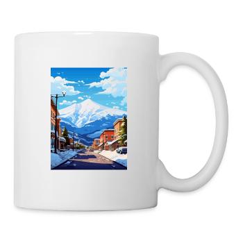 Brian Head Utah Vintage voyage affiche WPA Souvenir - Mug blanc - blanc - Droite