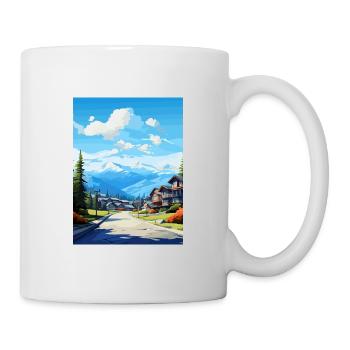 Whistler Kanada Vintage Reiseposter WPA Souvenir - Tasse - Weiß - Rechts