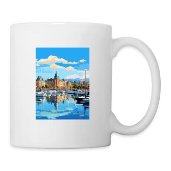 Victoria Canada Affiche de voyage vintage WPA Souvenir - Mug blanc - blanc - Droite