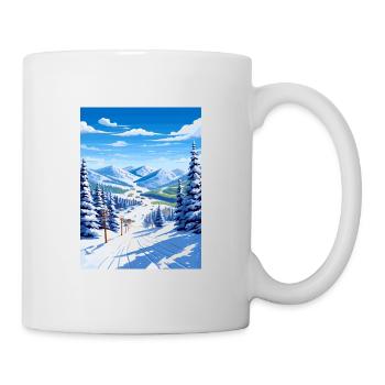 Deer Valley Utah Vintage voyage affiche Souvenir - Mug blanc - blanc - Droite