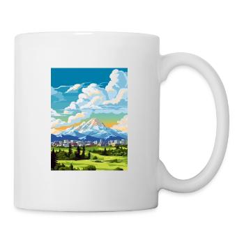 Anchorage Alaska Vintage voyage affiche Souvenir - Mug blanc - blanc - Droite