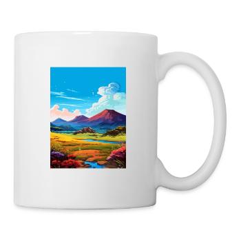 Mauna Kea Hawaii Vintage Reiseposter Souvenir - Tasse - Weiß - Rechts