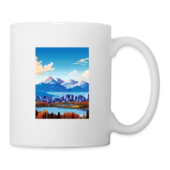 Anchorage Alaska Vintage Reiseposter Souvenir - Tasse - Weiß - Rechts