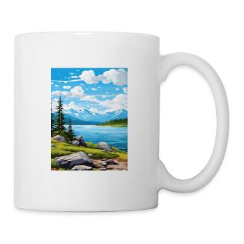 Naknek Lake Alaska Vintage Reiseposter Souvenir - Tasse - Weiß - Rechts