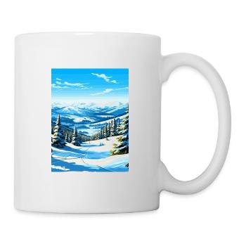Deer Valley Utah Vintage voyage affiche Souvenir - Mug blanc - blanc - Droite