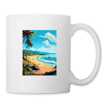 Kaanapali Hawaii Vintage voyage affiche Souvenir - Mug blanc - blanc - Droite