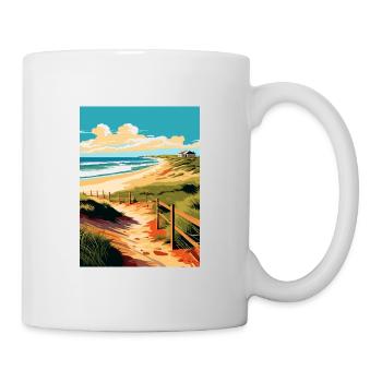 Padre Island Texas Vintage Travel Poster Souvenir - Mug - white - Right