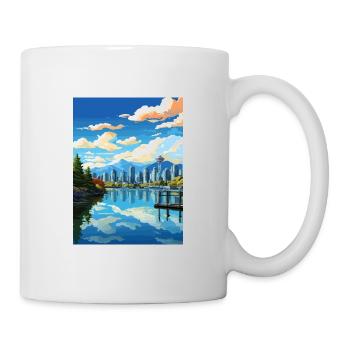Vancouver Canada Vintage voyage affiche Souvenir - Mug blanc - blanc - Droite
