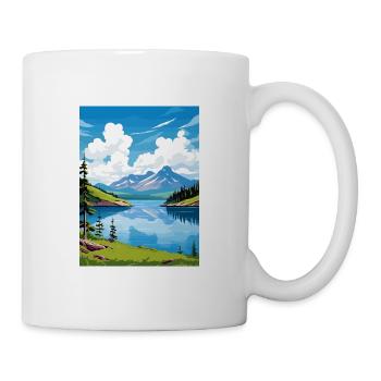 Skilak Lake Alaska Vintage Reiseposter Souvenir - Tasse - Weiß - Rechts