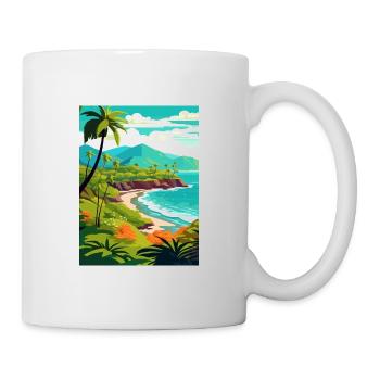 Kailua Kona Hawaii Vintage Travel Poster Souvenir - Mug - white - Right